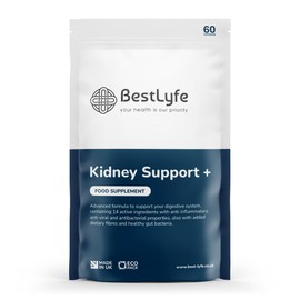BestLyfe Kidney Support | 60 Capsules | Liver & Kidney Supplement | Gallbladder and Colon | Tudca | Water Retention Tablets (Single Pack - 60 Capsules)