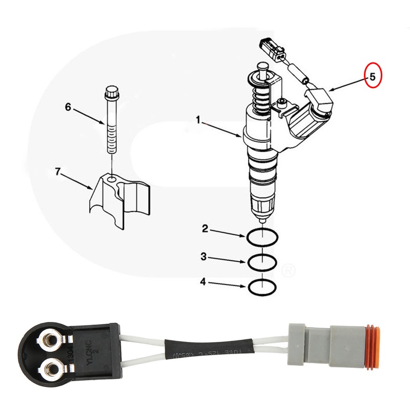 Injector Electrical Connector 3803682 ABS Wear Resistant Wiring Harness Replacement