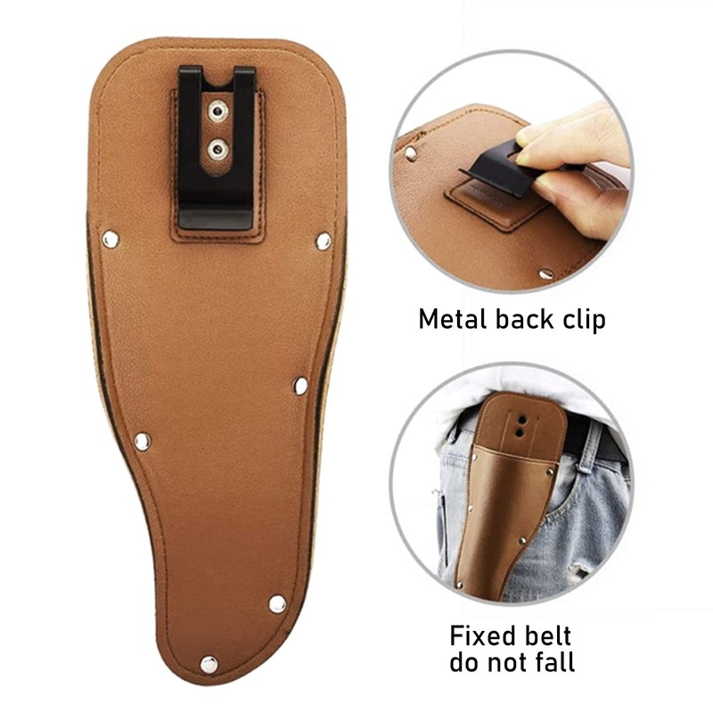 2 Pcs Garden Leather Sheath Tool,WideSmart Garden Leather Sheath Pouch