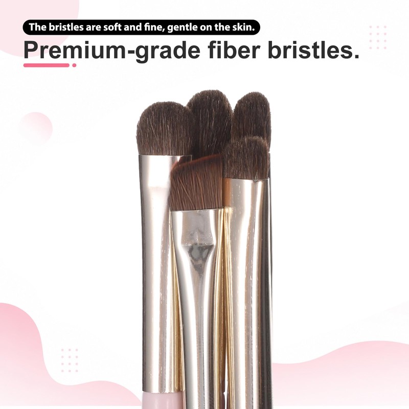 Eyeshadow Brush Set, 5Pcs Eye Makeup Brushes with Blending &