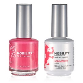 LeChat Nobility – Gel Polish & Nail Lacquer Set - Collection 2-5oz (Strawberry NBCS075)