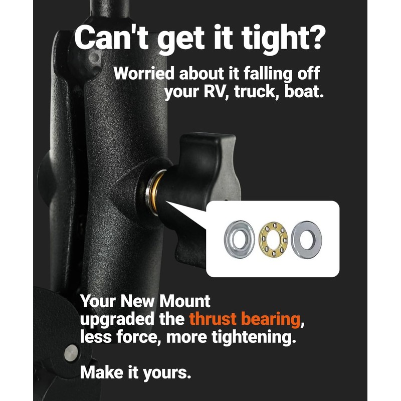 [New Version] Starlink Mini Mount (Easy-to-Tighten Heavy-Duty) Ladder Roof Rail