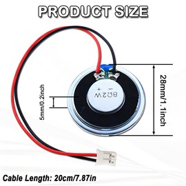 JYUDAUFU Audio Speaker DIY 2W 8 Ohm Diameter 28mm Magnetic Iron Shell Speaker with PH 2.0 Terminal MP3/MP4 Player DIY Mini Box Speaker Radio Intercom Electronics VHM-314 Decoder Board 8pcs