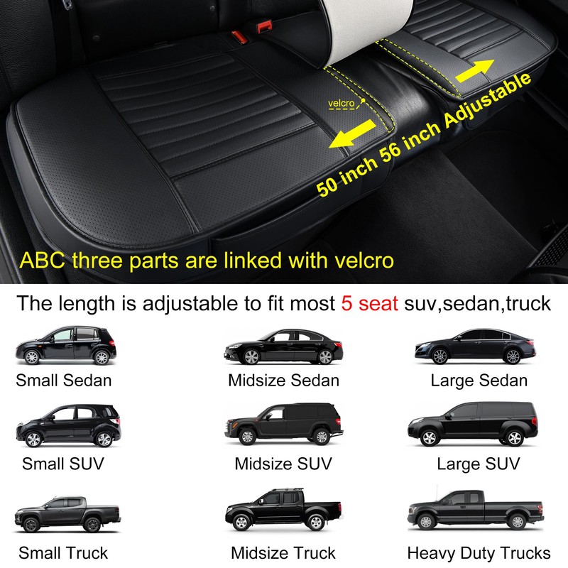 Back Seat Covers, Rear Seat Cushions, Auto Bench Protector with