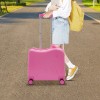 18" Kids Ride-On Suitcase Children Rolling Luggage Case Password Lock