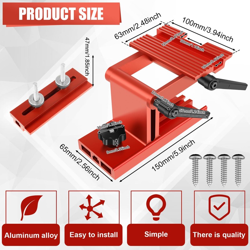 Abizarch Rest Sharpening Jig Aluminum Alloy Sharpening Tool Rest Jig