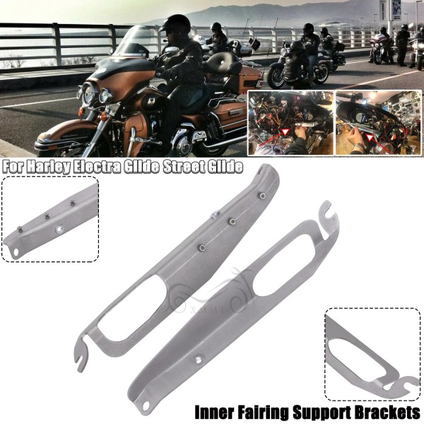 Unbranded 1Pair Inner Fairing Support Brackets for Harley Davidson Street