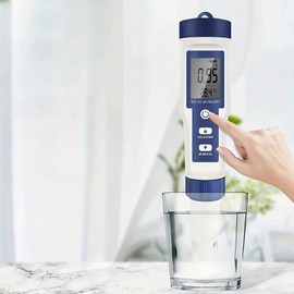 5 in 1 PH Meter Tester Pen，ATRONAW PH/TDS/EC/Temp/Salt Meter， 0.01 Resolution High Accuracy Digital PH Tester，Pen-Type Tester for Swimming Pool, Water, Wine, Aquariums and Fish Tank.