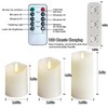 LEDHOLYT Rechargeable Flameless Candle, Flashing LED Pillar Real Wax Candle