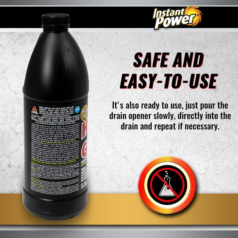 Instant Power Hair and Grease Drain Cleaner - Shower Drain