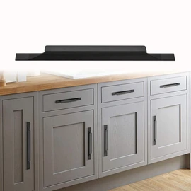 Shozafia Kitchen Cabinet Pulls - Black Cabinet Handles - 5 Pack Long Cabinet Hardware for Drawers Dresser Furniture Pulls (7.56 inches Hole Center -11.81 inches Length)