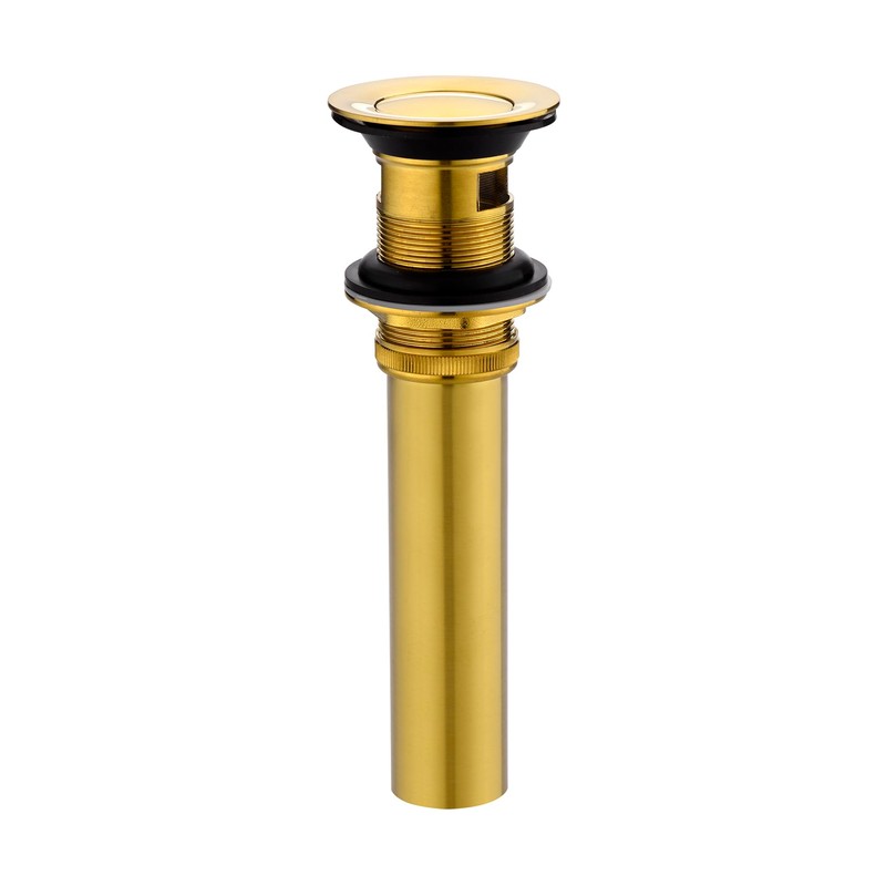 Luxier DS04-TG 1-1/2 in. Brass Bathroom and Vessel Sink Push