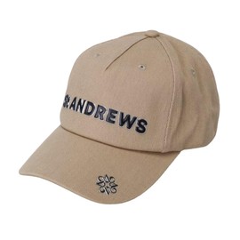 St Andrews 042-4287051 Unisex Cap (Brushed Twill Logo, Adjustable Size) / Golf Hat, 040_Beige