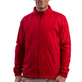 SCOTTeVEST Pack Windbreaker Jacket for Men - 19 Hidden Pockets - Lightweight Water Repellent Coat for Travel & More (Red, X-Large)