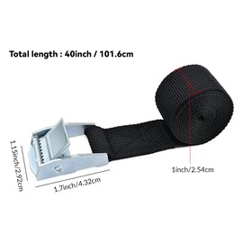 2PCS Lashing Straps with Buckles Adjustable, Up to 600lbs,Tie Down Straps for Motorcycle, Cargo, Trucks,Trailer,Luggage (1" x 3.3')