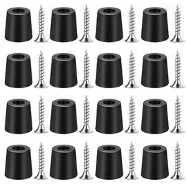 16 PCS Rubber Feet for Cutting Board with Stainless Screws, Non Slip Cutting Board Feet Small Furniture Rubber Bumper Feet Pads for Cutting Board, Electronics, Wood Stools, Table Leg 3/4" W x 25/32" H
