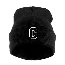 MFAZ Morefaz Ltd Kids Winter Beanie Hat Boy Girl Cap Worm Hats Children School Youth Sport Alphabet A-Z (C)