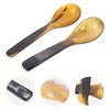 HANABASS Handmade Buffalo Horn Caviar Spoons: 2pcs Cow Horn Serving