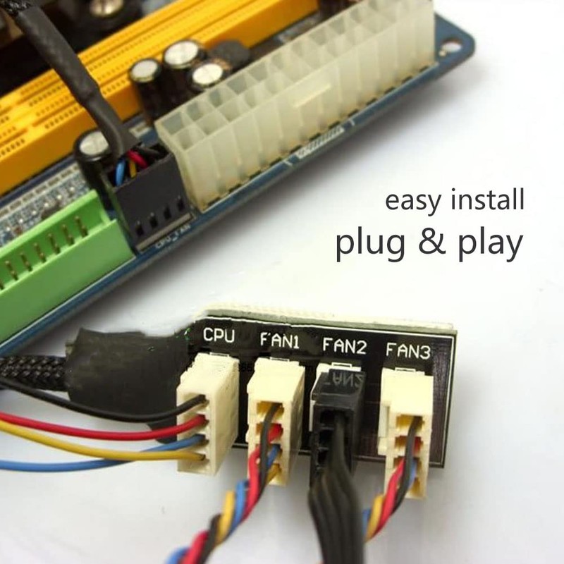 Diyeeni 4-Pin Power Cable, PWM 4-Pin Fan Connector Compatible with