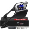 MZS Racing Motorcycle Mirrors, Fairing Rearview Side Mirror Adjustable Black