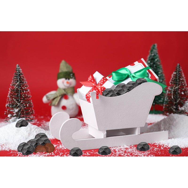 Fruidles Christmas Coal Chocolate Milk Double Crispy Coal, Party Bag