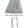 100 PCS Stainless Steel Curtain Hook Pins,Drapery Pin Hooks