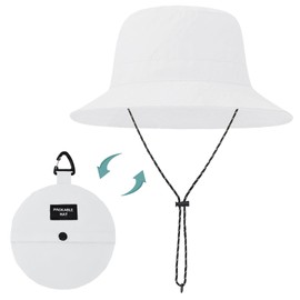 Bucket Hats for Woman Packable Sun Hat Women Uv Protection Sunhat White Bucket Hat Beach Hiking Gardening Fishing for Women