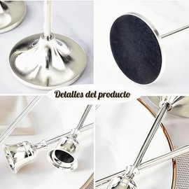 Juego de Candelabros de Metal, Porta Velas Decoración de Mesa Moderno y Simple, Adornos de Decoración de Ambiente para Fiestas de Bodas, Halloween, Navidad y San Valentín. (6, Plata)
