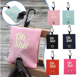 Pink Dog Poop Bag Holder,Pet Pets Supplies Canvas Garbage Bags,Poop Bag Dispenser Portable Dog Poop Waste Bag Holder Outdoor Puppy Cat Pick Up Organizer,Dog Supplies