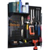 Wall Control Metal Pegboard Utility Tool Storage Kit with Black