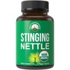USDA Organic Stinging Nettle Vegan Capsules Made with Stinging Nettle Leaf Powder for Prostate, Hair Growth, Allergy. Better Than Root or Seed Extract. Plant Based Herb Supplement Tablets, 60 Pills