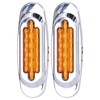 Pair 16LEDs Taillight Electroplated Trim Side Marker Auto External Lamps