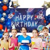 Ayearparty Outer Space Happy Birthday Photography Backdrop Banner for Kids