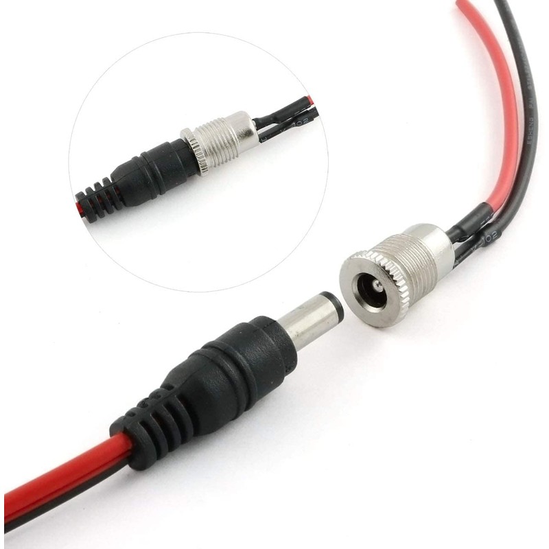 GLDYTIMES 55 25 5A DC Power Connector 5.5x2.5mm Jack Socket