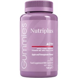 Nutriplus Gomitas de Vinagre de Sidra de Manzana, Suplemento Alimenticio, 165 G, 60