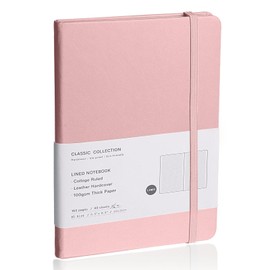 EMOMAS Lined Journal Notebook, (pink), 160 Pages, Medium 5.7 inches x 8 inches - 100 gsm Thick Paper, Hardcover