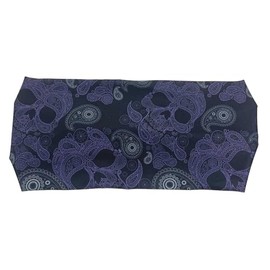 UNIK Ladies Purple Skull Moisture-Wicking Comfortable Headband - Black