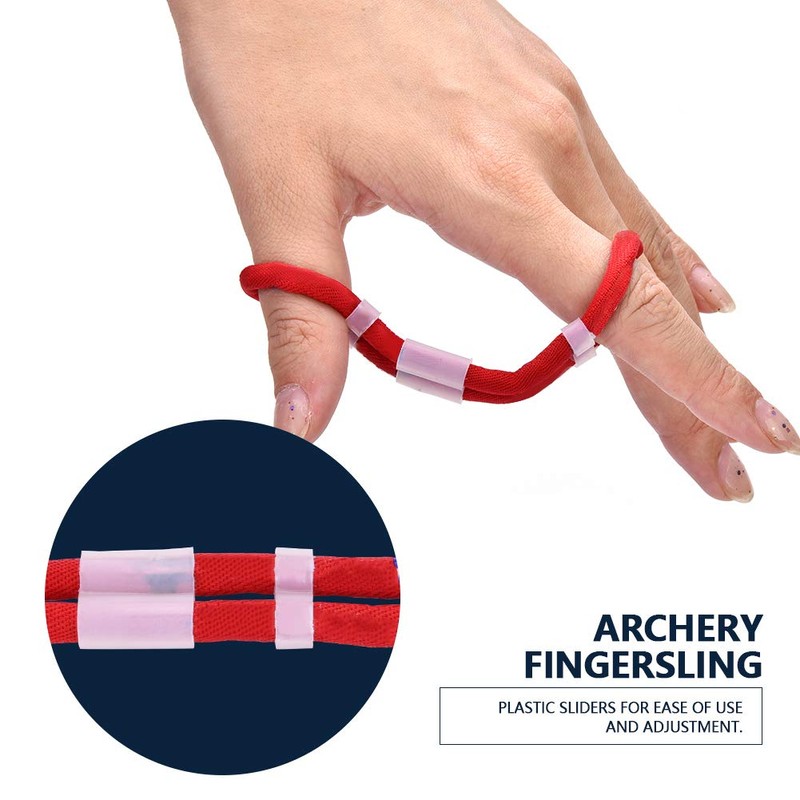 Joyzan Archery Finger Sling, Adjustable Handmade Archery Fingersling Soft Elastic