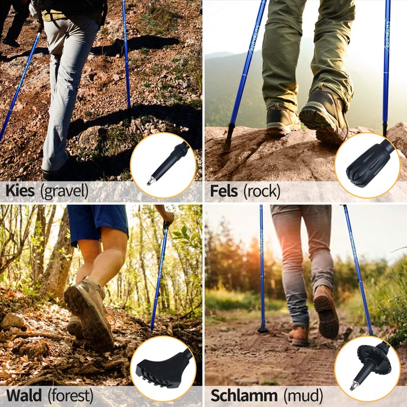 Covacure Trekking Poles Collapsible Hiking Poles - Aluminum Alloy 7075