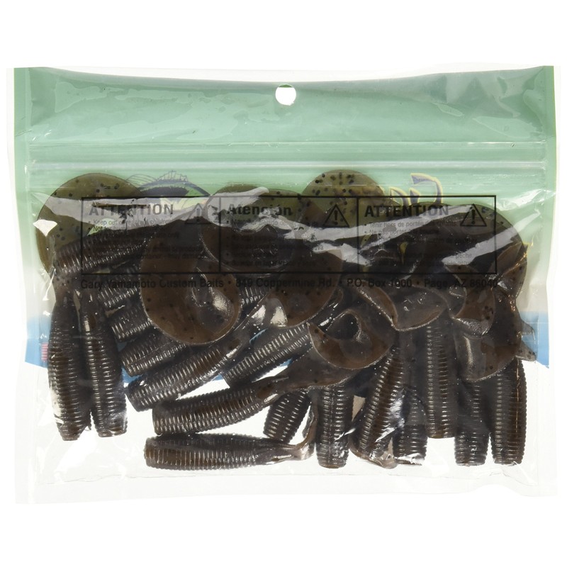 Yamamoto Gary 4" Fishing Single Tail Grub - Swimming Soft