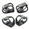 PZRT 4pcs Flow Control Hose Clamp Plastic Tubing Clamps Black