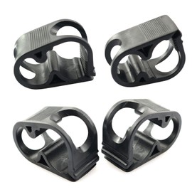 PZRT 4pcs Flow Control Hose Clamp Plastic Tubing Clamps Black 1/2"-1/4" Tube OD Shut Off Hose Clamp Laboratory Pinch Valve Flow Control Hose Clamp