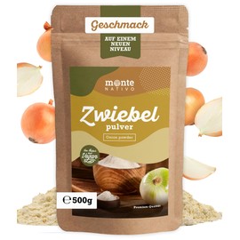 Monte Nativo Onion Powder (500 g) - Dried Onion Ground Ideal for Cooking - Onion Powder - Pure Spices