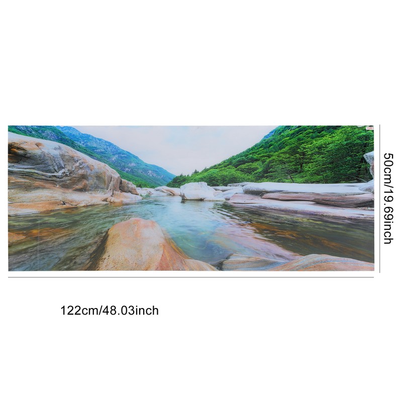 PVC Mountain Interval Rivers Fish Tanks Wallpaper Aquarium Background Poster