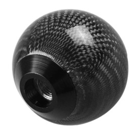 Sakali Durable Vehicle Carbon Fiber Ball Shift Shifter Knob with 3 Adaptors 8mm 10mm 12mm Inner Diameter Car Manual or Automatic Universal Gear Knob Black