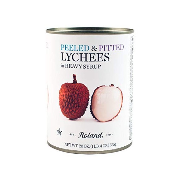 Roland Whole Lychees in Heavy Syrup (20 oz Cans) 2 Pack