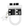 FOGLIA U-Lock Holder, Black, Black, U-Shaped Lock, Keys, Bicycle