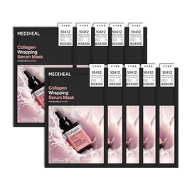 Mediheal Mascarilla de suero envolvente [Colágeno] Volumen reafirmante - Refuerzo de elasticidad profunda con 98 de colágeno de bajo peso molecular,