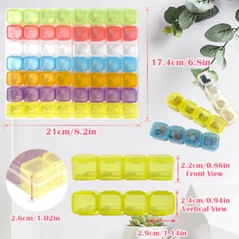 EKIND Multifunctional 56 SeparableCompartments Plastic Organizer Box Storage Case for Nail Diamonds, Beads, Art DIY, Crafts, Jewelry, Convenient to Carry and Retrieve(Colorful)