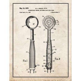 Ice-cream Scoop Patent Print Old Look with Border (16" x 20") M15654